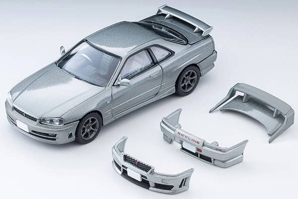 LV-N353a Nissan Skyline 2-Door Sports Coupe 25GT TURBO with Optional Parts (Silver) 2000 Tomytec Auto a Escala Diecast - Imagen 2