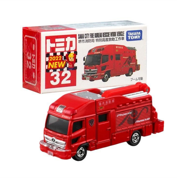 032 Sakai City Fire Department Special Altitude Rescue Vehicle Takara Tomy Auto a Escala Diecast