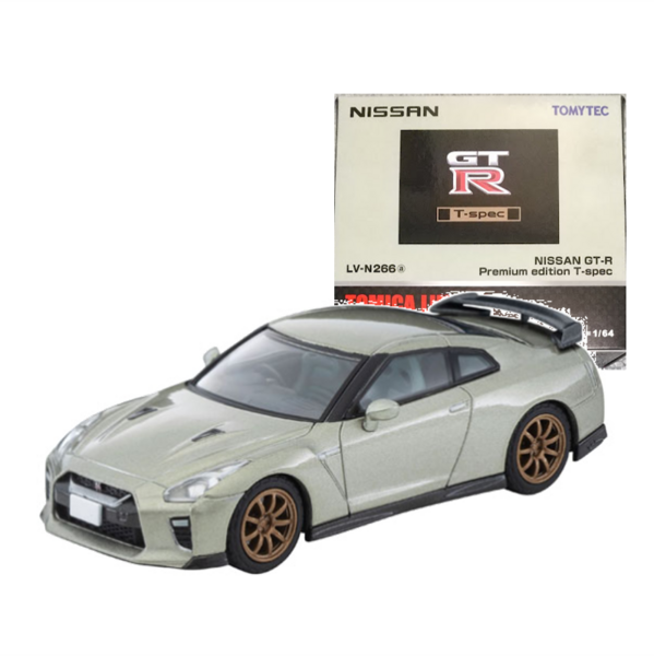 LV-N266a NISSAN GT-R Premium Edition T-spec (Millennium Jade) Tomytec Auto a Escala Diecast