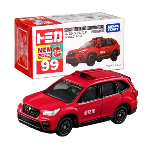 099 Subaru Forester Fire Command Vehicle Takara Tomy Auto a Escala Diecast