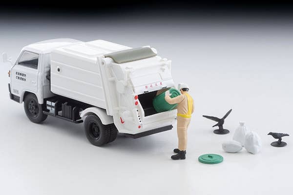 LV-N343b Mitsubishi Fuso Canter Cleaning Truck (White) with Figure Tomytec Auto a Escala Diecast - Imagen 2