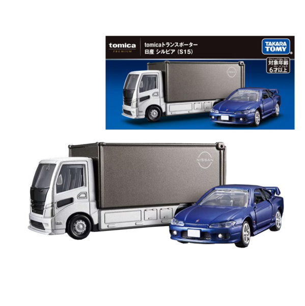 Transporter Nissan Silvia (S15) Takara Tomy Auto a Escala Diecast