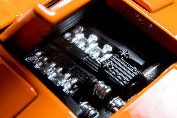 LV-N Lamborghini Countach LP400 (Orange) Tomytec Auto a Escala Diecast - Imagen 9