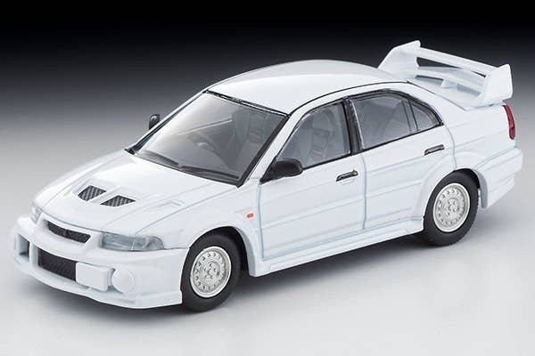 LV-N190e Mitsubishi Lancer RS Evolution VI (White) Tomytec Auto a Escala Diecast - Imagen 2