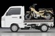 LV-N330a Honda Acty Truck Motorcycle Shop Specification (White) With Honda CT125 / Hunter Cub Tomytec Auto a Escala Diecast miniatura 5