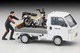 LV-N330a Honda Acty Truck Motorcycle Shop Specification (White) With Honda CT125 / Hunter Cub Tomytec Auto a Escala Diecast miniatura 9