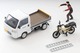 LV-N330a Honda Acty Truck Motorcycle Shop Specification (White) With Honda CT125 / Hunter Cub Tomytec Auto a Escala Diecast miniatura 10