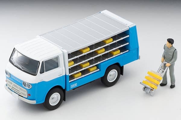 LV-210a Mazda E2000 Bottle Car (White/Light Blue) Tomytec Auto a Escala Diecast - Imagen 2