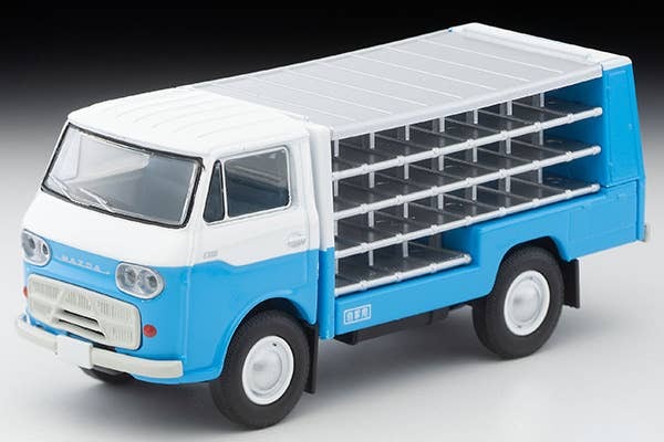 LV-210a Mazda E2000 Bottle Car (White/Light Blue) Tomytec Auto a Escala Diecast - Imagen 3