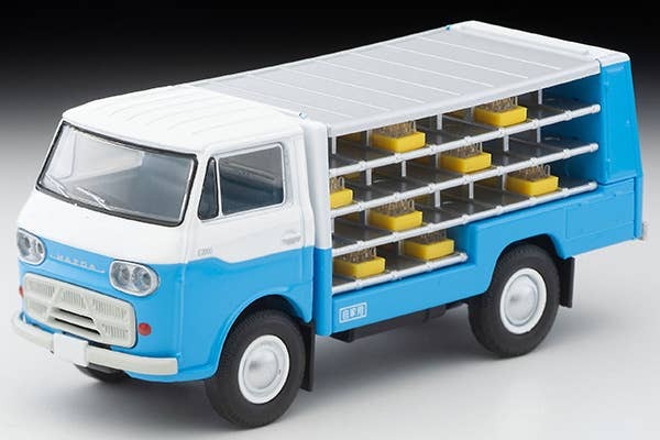 LV-210a Mazda E2000 Bottle Car (White/Light Blue) Tomytec Auto a Escala Diecast - Imagen 9