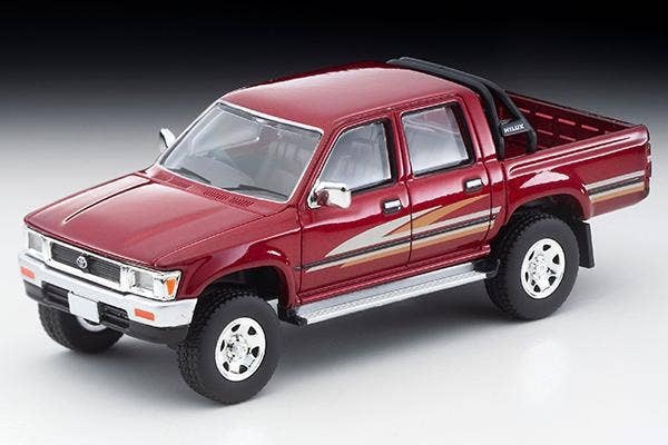 LV-N256a Toyota Hilux 4WD Pickup Double Cab SSR (Red) 1991 Tomytec Auto a Escala Diecast - Imagen 2