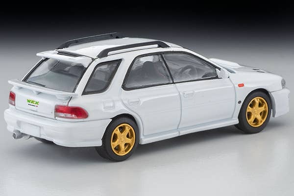 LV-N281a Subaru Impreza Pure Sports Wagon WRX STi Version V (White) 98 model Tomytec Auto a Escala Diecast - Imagen 3
