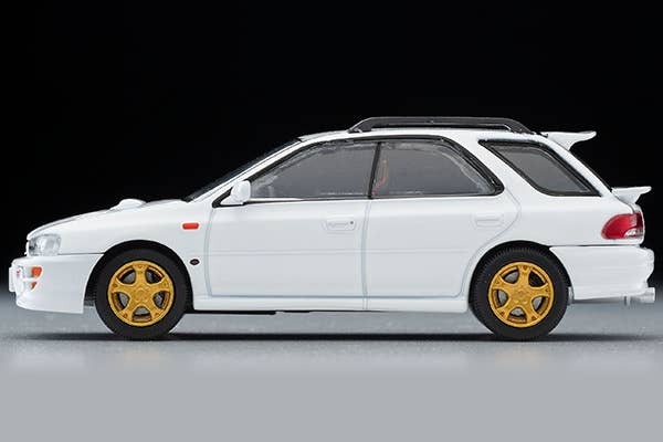 LV-N281a Subaru Impreza Pure Sports Wagon WRX STi Version V (White) 98 model Tomytec Auto a Escala Diecast - Imagen 4