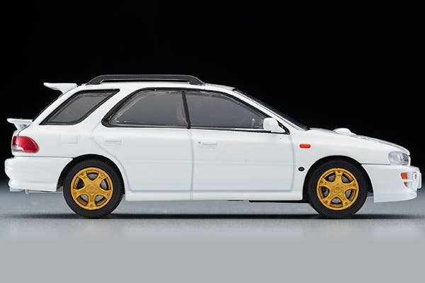 LV-N281a Subaru Impreza Pure Sports Wagon WRX STi Version V (White) 98 model Tomytec Auto a Escala Diecast - Imagen 5