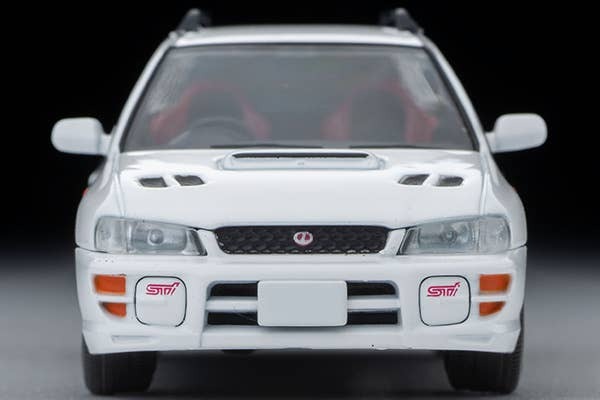 LV-N281a Subaru Impreza Pure Sports Wagon WRX STi Version V (White) 98 model Tomytec Auto a Escala Diecast - Imagen 6