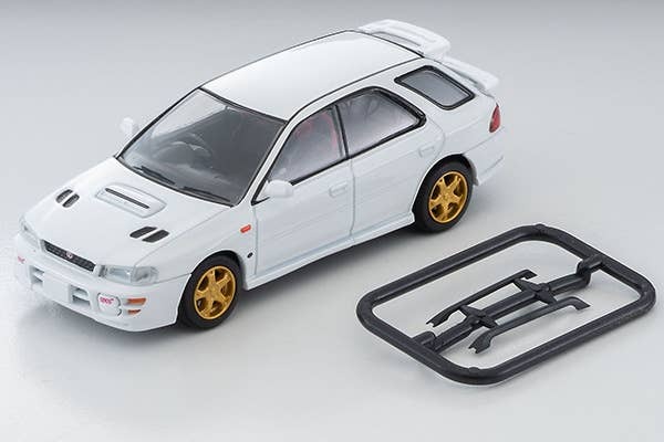 LV-N281a Subaru Impreza Pure Sports Wagon WRX STi Version V (White) 98 model Tomytec Auto a Escala Diecast - Imagen 10