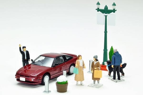 GeoColle 64 #Car Snap 08a Urban street corner Tomytec Auto a Escala Diecast - Imagen 2
