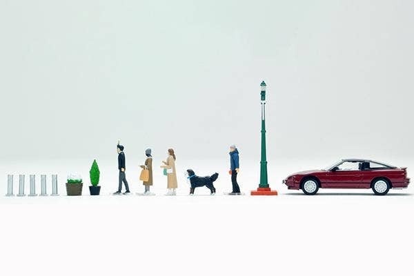 GeoColle 64 #Car Snap 08a Urban street corner Tomytec Auto a Escala Diecast - Imagen 3