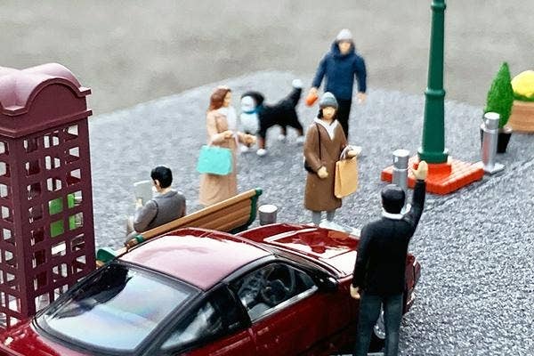 GeoColle 64 #Car Snap 08a Urban street corner Tomytec Auto a Escala Diecast - Imagen 11