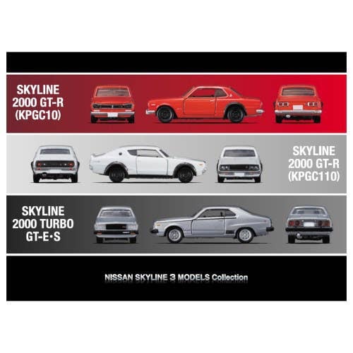 Nissan Skyline 3 Models Collection Takara Tomy Auto a Escala Diecast - Imagen 5