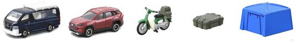 Let's go with Tomica! Auto Camp Set Takara Tomy Auto a Escala Diecast - Imagen 2