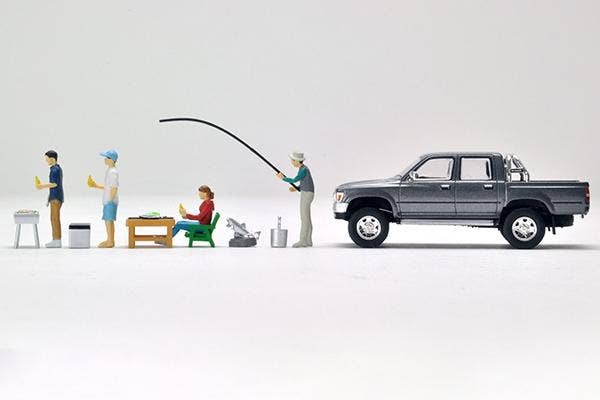 Diocolle 64 #Car Snap 14aBBQ2 (Toyota Hilux 4WD included) Tomytec Auto a Escala Diecast - Imagen 3