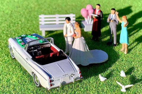 Diocolle 64 # Car Snap 13a: Wedding Tomytec Auto a Escala Diecast - Imagen 8