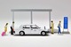 Diocolle 64 # Car Snap 04a: Taxi Stand Tomytec Auto a Escala Diecast miniatura 3