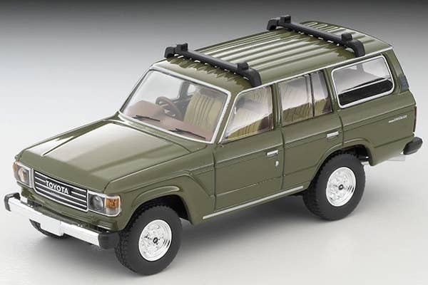 LV-N279e Toyota Land Cruiser 60 (Olive) Canoe With Figure Tomytec Auto a Escala Diecast - Imagen 3