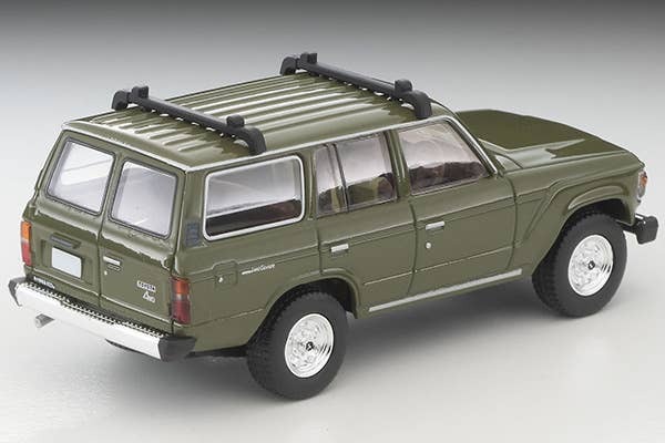 LV-N279e Toyota Land Cruiser 60 (Olive) Canoe With Figure Tomytec Auto a Escala Diecast - Imagen 4