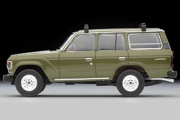 LV-N279e Toyota Land Cruiser 60 (Olive) Canoe With Figure Tomytec Auto a Escala Diecast - Imagen 5