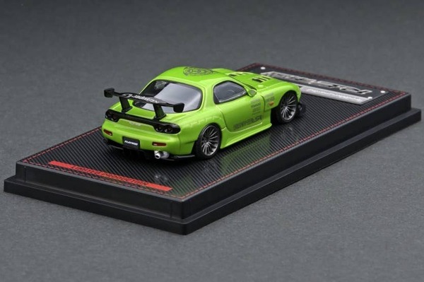 Mazda RX-7 (FD3S) RE Amemiya Green Metallic Ignition Models Auto a Escala Diecast - Imagen 2