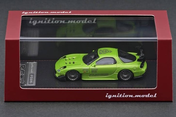 Mazda RX-7 (FD3S) RE Amemiya Green Metallic Ignition Models Auto a Escala Diecast - Imagen 3