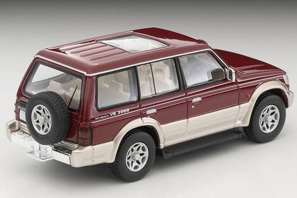 LV-N206b Mitsubishi Pajero Mid Roof Wide VR (Red/Beige) 1996 Tomytec Auto a Escala Diecast - Imagen 3