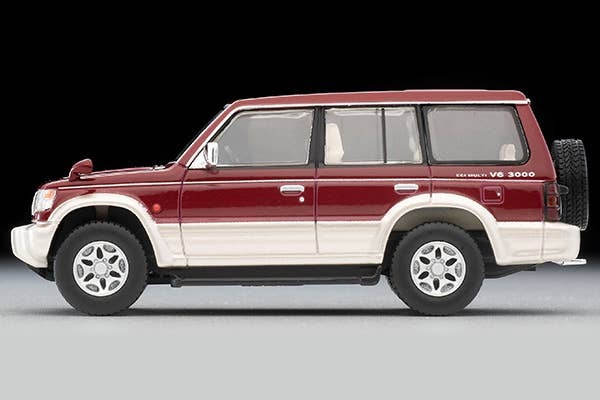 LV-N206b Mitsubishi Pajero Mid Roof Wide VR (Red/Beige) 1996 Tomytec Auto a Escala Diecast - Imagen 4