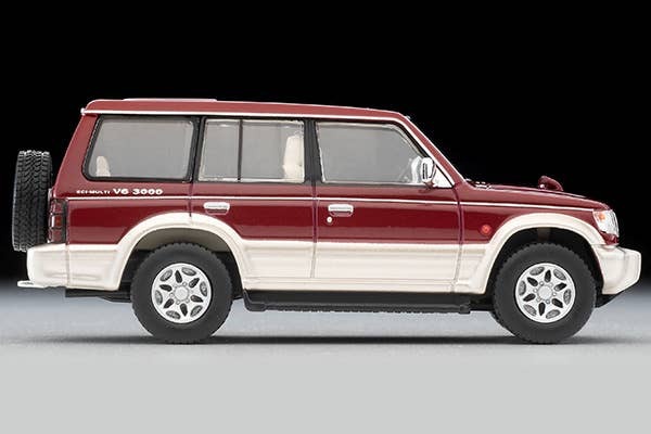 LV-N206b Mitsubishi Pajero Mid Roof Wide VR (Red/Beige) 1996 Tomytec Auto a Escala Diecast - Imagen 5