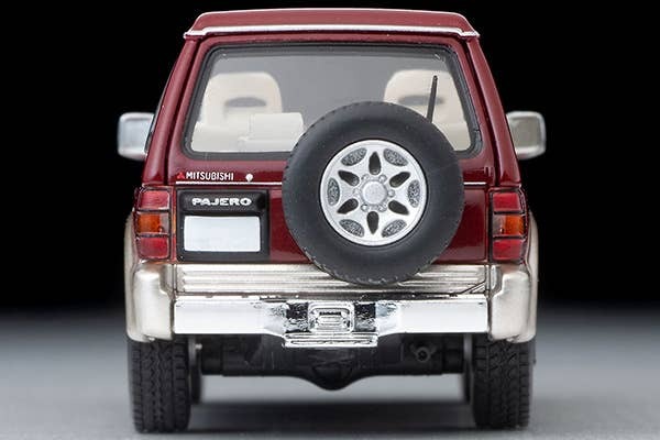 LV-N206b Mitsubishi Pajero Mid Roof Wide VR (Red/Beige) 1996 Tomytec Auto a Escala Diecast - Imagen 7