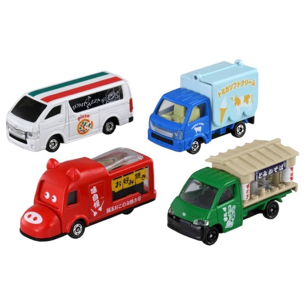 Tomica Gift Set Waku Waku! Tomica Food Shop Set Takara Tomy Auto a Escala Diecast - Imagen 2