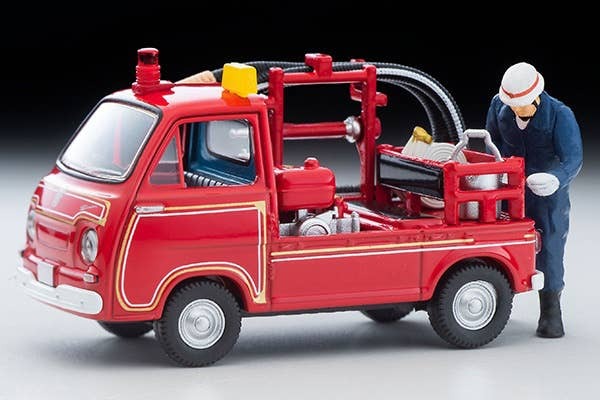 LV-68c Subaru Sambar Pump Fire Engine (with figure) Tomytec Auto a Escala Diecast - Imagen 2