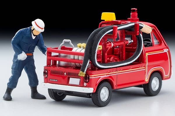 LV-68c Subaru Sambar Pump Fire Engine (with figure) Tomytec Auto a Escala Diecast - Imagen 3