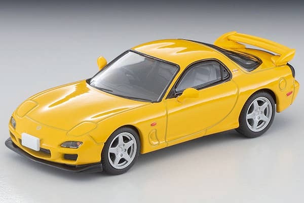 LV-N267d Mazda RX-7 Type R Bathurst R (Yellow) 2001 Model Tomytec Auto a Escala Diecast - Imagen 2