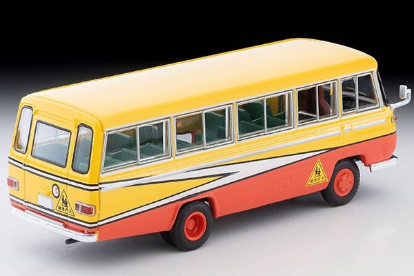 LV-N60b Nissan Civilian Kindergarten Bus (Yellow/Red) Tomytec Auto a Escala Diecast - Imagen 2