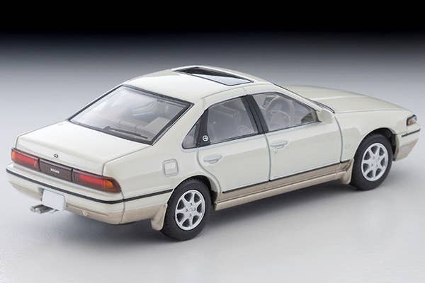 LV-N319c Nissan Cefiro Town Ride SV (White/Beige) 1991 Tomytec Auto a Escala Diecast - Imagen 2