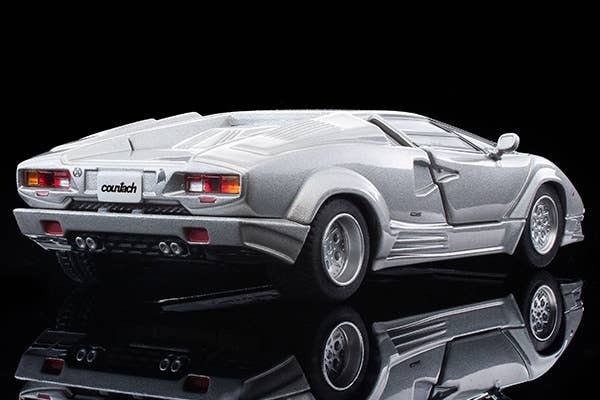 LV-N Lamborghini Countach 25th Anniversary (Silver) Tomytec Auto a Escala Diecast - Imagen 3