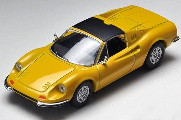 LV Dino 246 GTS (Yellow) Tomytec Auto a Escala Diecast - Imagen 7