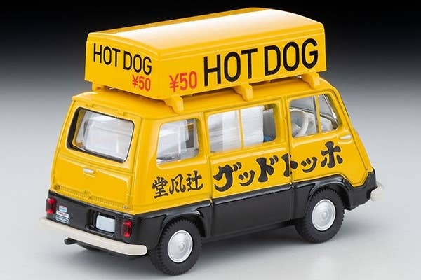 LV-201a Subaru Sambar Light Van Hot Dog Shop (Yellow / Black) with Figure Takara Tomy Auto a Escala Diecast - Imagen 4