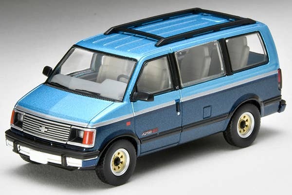 LV-N325b Chevrolet Astro LT AWD (Light Blue / Navy Blue) 1994 Model Tomytec Auto a Escala Diecast - Imagen 2