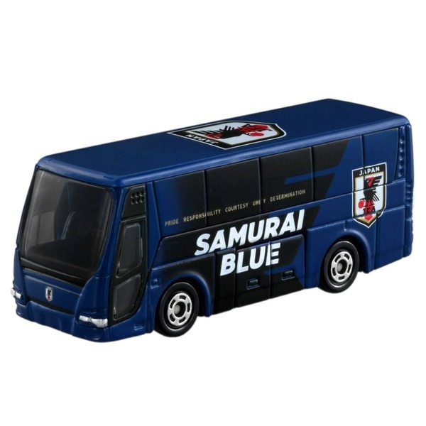 Japan National Soccer Team Bus JFA's DREAM Takara Tomy Auto a Escala Diecast - Imagen 2
