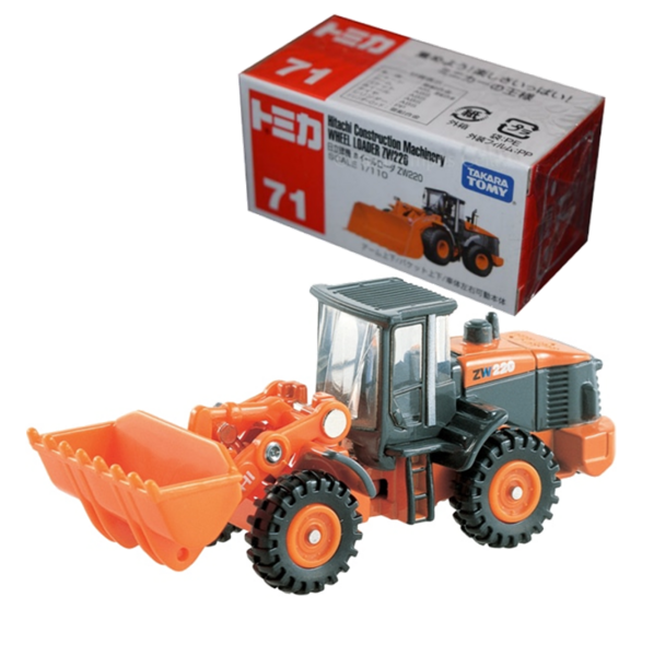 071 Hitachi Construction Machinery Wheel Loader ZW220 Takara Tomy Auto a Escala Diecast