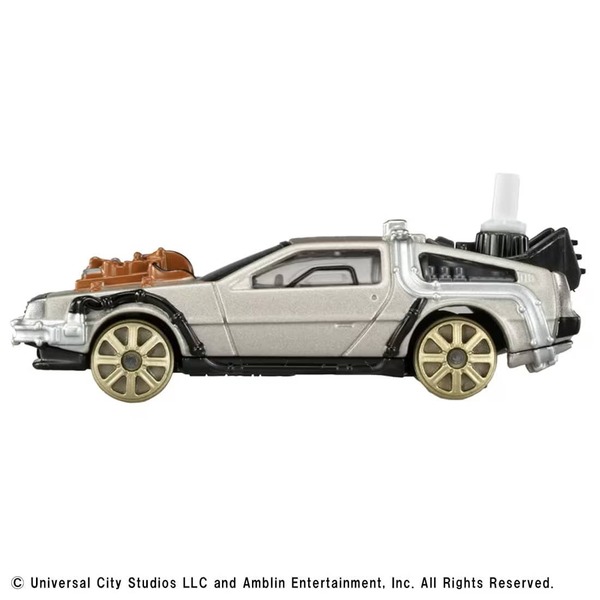Back to the Future Time Machine (PART3/Railway Wheel Installation Ver.) Takara Tomy Auto a Escala Diecast - Imagen 2